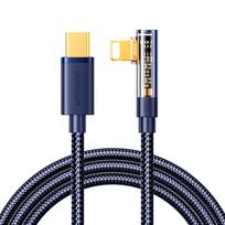 Kampinis "iphone" Usb-c - "lightning" Kabelis 20w 480Mbps 1,2 M Mėlynas