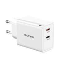 Gan 2x Usb-c Pd 65w Tinklo įkroviklis, Baltas