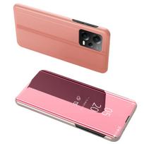 Blizgus Apverčiamasis Dėklas, Skirtas "xiaomi Redmi Note 12 5g" / "poco X5 Pro 5g Clear View Case", Rožinės Spalvos