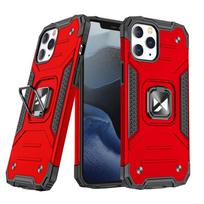 šarvuotas Dėklas "iphone 14 Pro" Su Magnetiniu Laikikliu Ring Armor Red