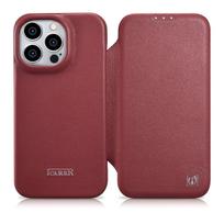 Odinis Dėklas Iphone 14 Pro Su Magnetiniu Atvartu Magsafe Ce Premium Leather Bordo Spalvos