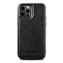 Tikra Oda Dengtas Dėklas Iphone 12 Pro Max Leather Oil Wax Juodas
