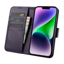 2in1 Odinis Dėklas Su Atlenkiamu Dangteliu Iphone 14 Plus Anti-rfid Piniginės Dėklas Tamsiai Violetinės Spalvos