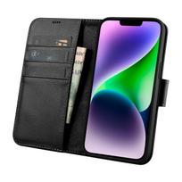 2in1 Odinis Dėklas Su Atlenkiamu Dangteliu Iphone 14 Plus Anti-rfid Piniginės Dėklas Juodas