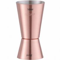 Dvipusis Matavimo žiogelis Gėrimams Varinis 25/50 Ml