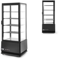 Konditerijos Gaminių Vitrina 4 Lentynos 98l Led - Juoda