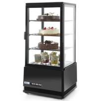 Matinio Stiklo Vitrina 78l, 3 Lentynos, Juoda Arktic Hendi 233658