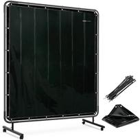 Apsauginis Suvirinimo Ekranas Su Rėmeliu Ant Ratukų 174 X 174 Cm - Juodas