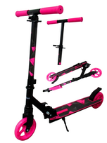 Didelis H10 Rožinis/juodas Sulankstomas Paspirtukas R-sport 145 Mm Ratais Iki 100 Kg