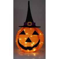 Dekoratyvinis Moliūgas Su Skrybėle 68cm Halloween 30led