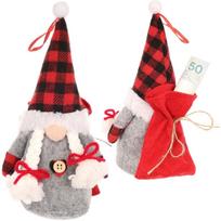 Dekoratyvinis Santa Claus Su Dovanų Maišeliu 20cm Mergaitė