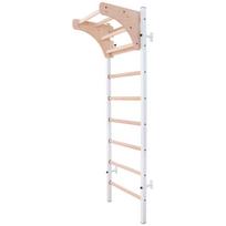 Medinės-metalinės Gimnastikos Kopėčios Su 4 Rankenomis Ir Mediniu Strypu Benchk 211w