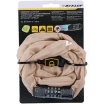 "dunlop" Dviračio Grandinė Su Kombinuotu Užraktu 120 Cm Ilgio - Smėlio Spalvos