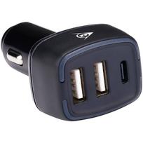 Multi 2x Usb A + Usb C Automobilinis įkroviklis Dunlop