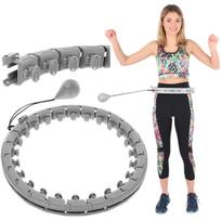 Hula Hoop Su Masažuokliu Ir Svarmenimis Pilka Enero Fit