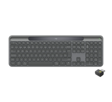 Logitech Signature Slim Solar+ K980 for Business Belaidė klaviatūra, RF+Bluetooth, US Int, Graphite