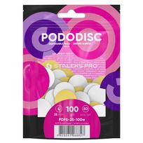 Staleks Pro Keičiamos dildės pedikiūro diskui su minkštu pagrindu Pododisc L dydis, 100 grūdų [PDFS-25-100W]