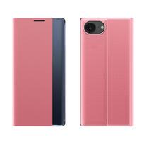 Naujas Sleep Case iPhone 16e Flip Cover su Stovu - Rožinis