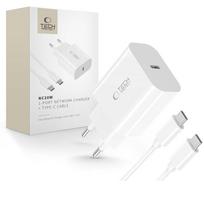 Tech-Protect NC20W PD20W USB-C sieninis įkroviklis su USB-C kabeliu - baltas