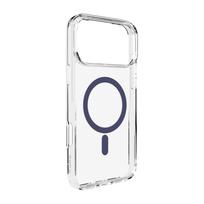 Puro Lite Mag TPU+PC dėklas, suderinamas su MagSafe, iPhone 17 Pro Max - skaidrus su mėlynu žiedu