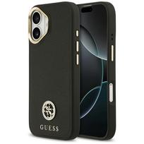 Guess Grained Strass Logo MagSafe dėklas iPhone 17 - juodas