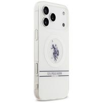 US Polo DH ir Apatinės Juostos Logo MagSafe Dėklas iPhone 17 Pro Max - Baltas
