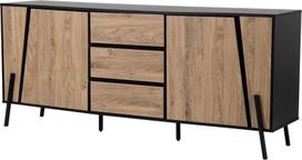 Komoda Beliani Blackpool, ruda/juoda
