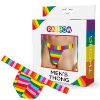 Spencer & Fleetwood Rimba Rainbow Men’s Thong - One Size Colorful Microfiber Underwear