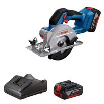Akumuliatorinis diskinis pjūklas Bosch GKS 18V-51 Professional, 18 V, su 2x4,0 Ah akumuliatoriais