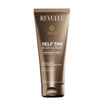 REVUELE SELF TAN MEDIUM TO DARK savaiminio įdegio kūno losjonas, 200 ml