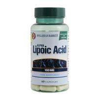 H&B alfa lipoinė rūgštis 100 mg, 60 kapsulių