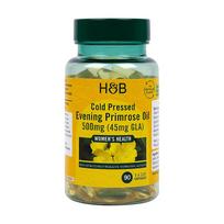 H&B šalto spaudimo nakvišų aliejus 500 mg, 90 kapsulių