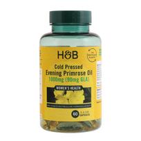 H&B šalto spaudimo nakvišų aliejus 1000 mg, 60 kapsulių