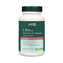 H&B gerosios bakterijos, 1 milijardas, braškių skonio, 60 kramtomų tablečių