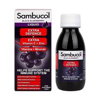 SAMBUCOL EXTRA DEFENCE juodasis šeivamedis, skystis, 120 ml