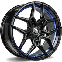 Ratlankis SEVENTY9 R18x8 5x120 ET 35 CB 72 (Black Glossy Blue Inner Lip) (700 KG kg)
