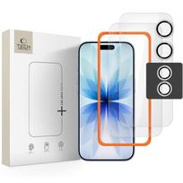 Tech-Protect Easy Set+ 3 vnt. grūdintas stiklas iPhone 17 - skaidrus