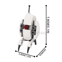 MOC1114 Game Series 96Pcs Portal 2 MOC Brick Sentry Turret robot *3 Action Figure Building Blocks Toys For Kids Atlas and P-Body