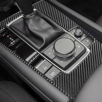 Juoda Anglies Pluošto Centrinės Konsolės Pavarų Perjungiklio Lipduko Apdaila Mazda 3 Axela 2020