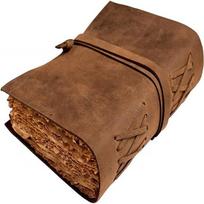 Leather Bound Journal Handmade Deckle Edge Paper Leather Sketchbook Book of Shadows Thick Journal for Men and Women 15.24 x 11.43 cm