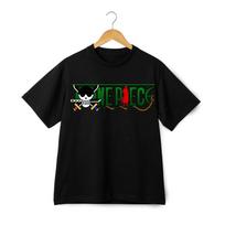 One Piece Logo T-Shirt - Anime Zoro Sword Graphic Streetwear Tee Streetwear M