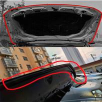 1x 3.6M Automobilio variklio dangčio sandarinimo juosta Vulkanizuotos gumos su oro išleidimo anga Orų sąlygoms atsparus sandariklis