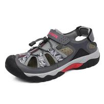Madingi SYTK vyriški sandalai Lauko vasariniai Kvėpuojantys Paplūdimio Žygio Neslystantys Vandens Batai Storas Padas Uždaras Pirštas Aqua Batai 41 pilka spalva