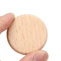 50 vnt. apvalių medinių ruošinių riekelių, buko drožlės be skylės, „pasidaryk pats“ rankų darbo dekoravimo priedai 3.8CM
