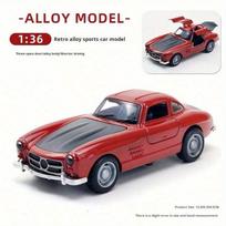 Klasikinio automobilio lydinio liejimo modelis Žaislinis automobilis Centrinio valdymo dekoracijos Vaikų žaislų dovanos juoda