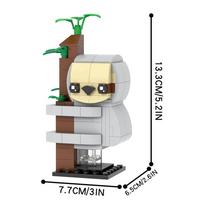 MOOXI Gyvūnų serija 144 vnt. MOC kaladėlės tinginio modelis BrickHeadsed PASIDARYK pats statybinės kaladėlės Vaikų žaislai Vaikams Gimtadienio dovanos MOC7232