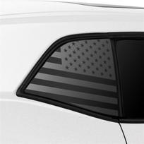 2x Langų Lipdukai Amerikos Vėliava Grafinis Lipdukas Juodas Dodge Challenger 08-22