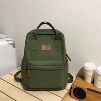 Corduroy Women Backpack Schoolbag Schoolgirl Travel Backpack CLE juoda