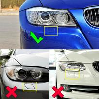 BMW 3 serijai E90/91 320i 328i 61677211210 Dešinės pusės priekinio buferio žibintų plovimo dangtelis