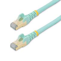 StarTech.com 7.5m CAT6a Ethernet Cable - 10 Gigabit Shielded Snagless RJ45 100W PoE Patch Cord - 10GbE STP Network Cable w/Strain Relief - Aqua, Individually Tested/Wiring UL Certified/TIA